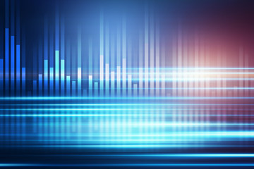 Background empty show scene. Ultraviolet dark abstract background. Geometric neon shapes, neon glow, blue and pink lighting