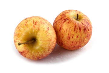 Fuji apples isolated on white