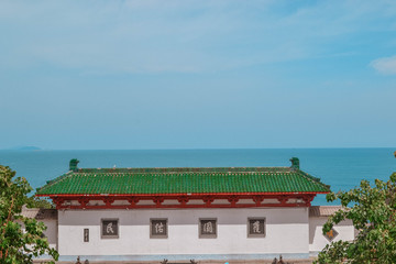 Fototapeta na wymiar China ethnic buildings in Sanya Hainan