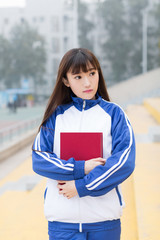  long-haired girl wearing school uniform