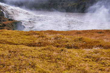Gullfoss Natural Reserve in summer, Iceland