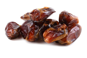 Date fruits isolated on white