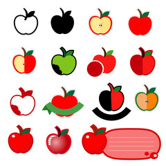 Apple Icon Set Logo Design on white background