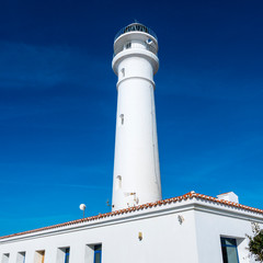 The lighthouse and beach in Torrox on the Costa Del Sol Spaon