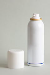 Isolated chloroethyl spray on grey background.