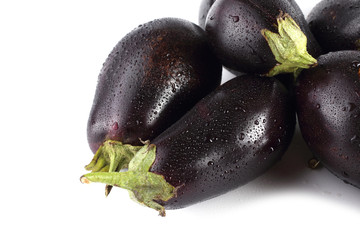 Eggplants isolated on white