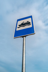 Parking sign for boating
