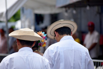 Obraz na płótnie Canvas Panamenian straw hat custome traditional