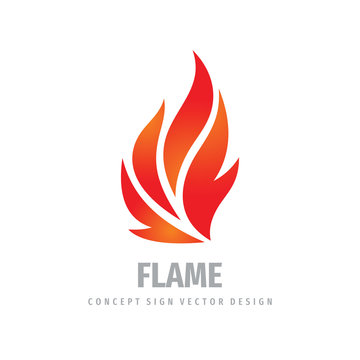 Fire logo graphic design. Flame concept logo icon. Ignite red logo sign. Dangerous vector symbol. 