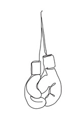  boxing gloves,line drawing style, vector design