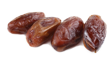Date fruits isolated on white