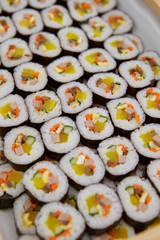 Gimbap, Korean rice roll at buffet