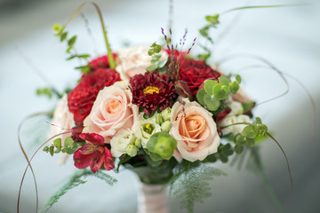 wedding bouquet, flowers, roses, beautiful bouquet