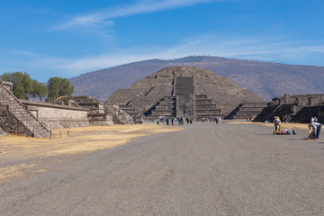 The Pyramids in ancient city of Teotihuacan in Mexico.