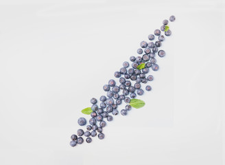 Ripe and juicy fresh blueberries