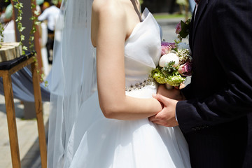 Bride and groom wedding ceremony 