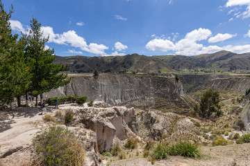 Panoramic of the Rio Toachi Canyon, near Quilotoa, Cotopaxi, Ecuador. South America.