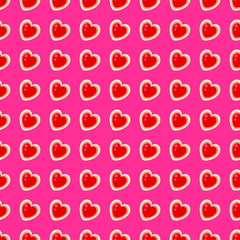 abstract seamless background with hearts fabric print vector illustration