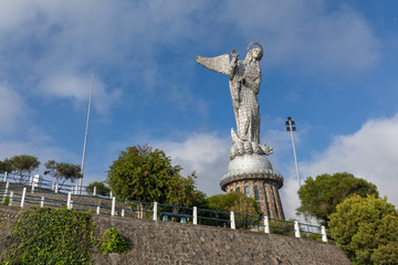 The monument of the Virgen del Panecillo. Quito. Ecuador. South America.