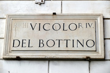 Fototapeta premium nomi delle strade e piazze di roma,italia