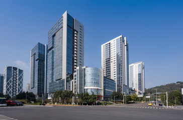 Fototapeta na wymiar Modern architecture of Chongqing High Tech Park
