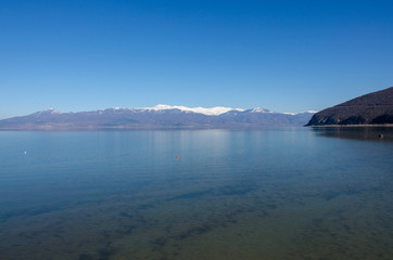 Prespa Lake - Macedonia - Baba Mountain in Background