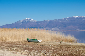 Macedonia - Prespa Lake (Преспанско Езеро) with Baba Mountain in background