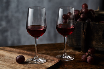 Glass red wine cup