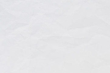 white crumpled paper texture background.