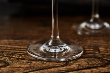 Glass red wine cup