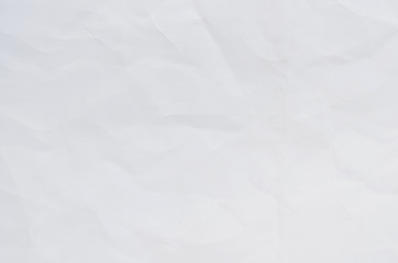 white crumpled paper texture background.