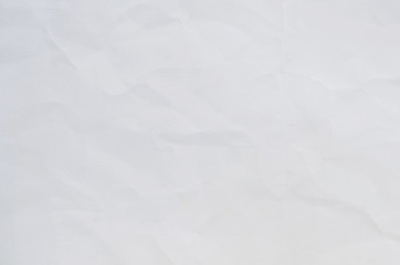 white crumpled paper texture background.