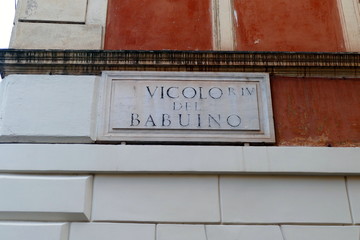 Fototapeta premium nomi delle strade e piazze di roma,italia