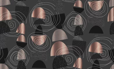 Foto op Plexiglas Jaren 50 Middelbare leeftijd vintage stijl abstracte naadloze patroon