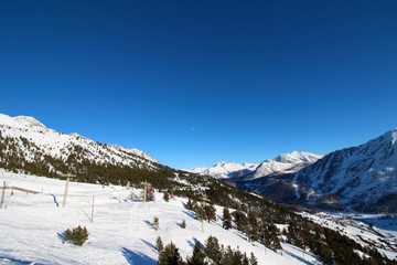 Fototapeta na wymiar Ski Slopes - Montgenèvre, France