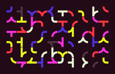Neon Abstract Vector Pattern Design