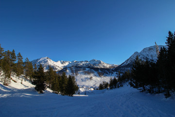 Fototapeta na wymiar Ski Slopes - Montgenèvre, France