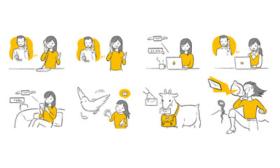 Various inquiry Vector illustration.