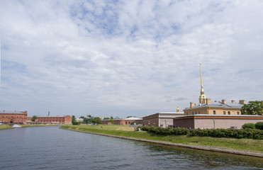 Peter and Paul Fortress  in St. Petersburg on a sunny day