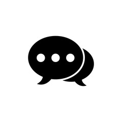 Chat icon vector. Chat Icon in trendy flat style isolated on white background. Speech bubble symbol for web design