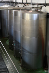 Traditional winery bodega on south of La Palma island with steel or concrete casks and wooden barrels in wine cellars, wine production on Canary Islands, Spain © barmalini