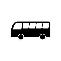 Bus Icon Vector. Black bus vector icon