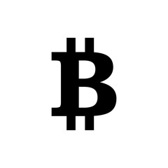 Bitcoin sign icon. Crypto currency symbol. Blockchain. Cryptocurrency