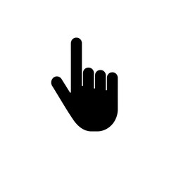 Hand cursor icon click. Hand click icon. Finger pointer isolated vector