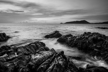 Sea sunset or sunrise with colorful of cloud sky