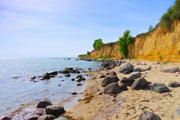 Klein Zicker Strand auf der Insel Rügen - the cliff coast on the island of Ruegen