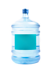 Naklejka premium Big water bottle for delivery on white background