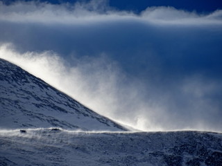 clouds over the mountains