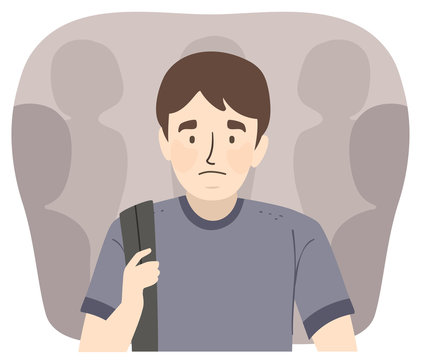 recommend clip art: Teen Guy School Isolation Illustration