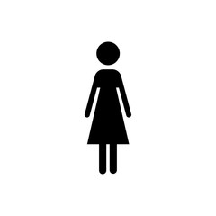 female icon. Toilet icon vector. Toilet sign. Woman restroom sign vector.